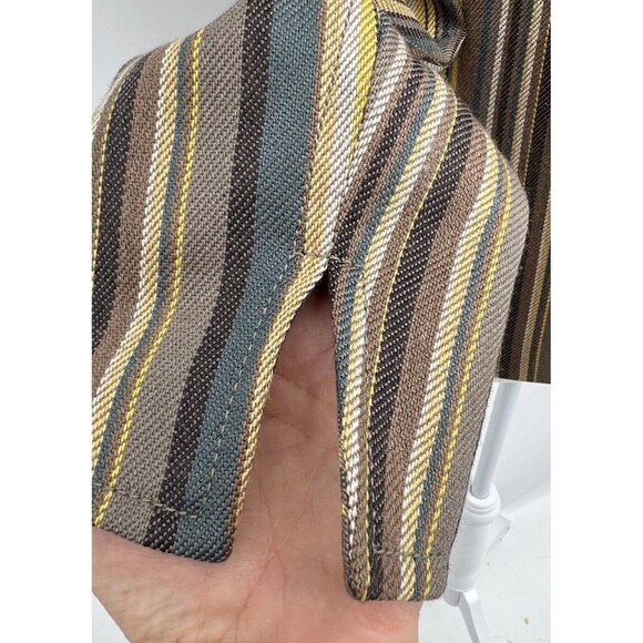 Akris Punto Womens Jacket Blazer Sz 10 Wool Snap Button Up Striped Multicolor - Picture 14 of 16